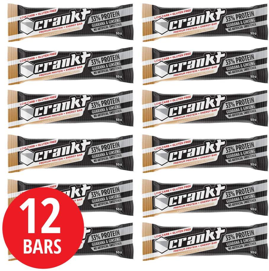 Crankt Protein Bars Choc Cookies and Cream, 55g x 12