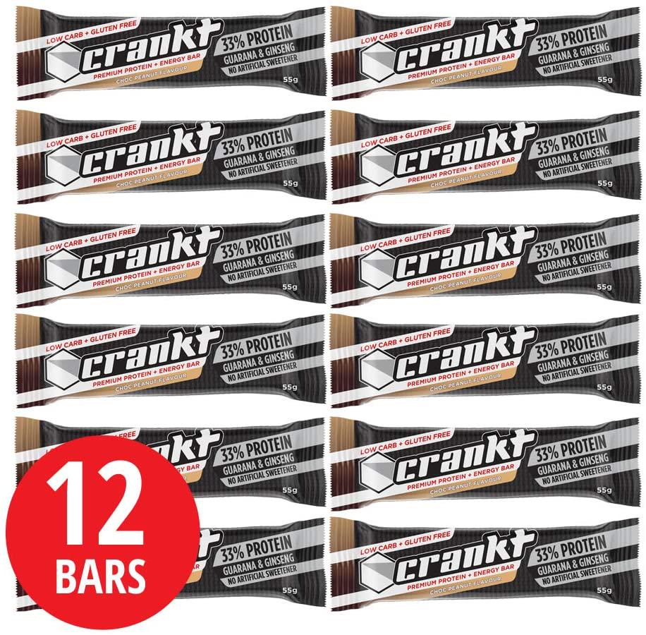 Crankt Protein Bars, Choc Peanut Butter, 55g x 12