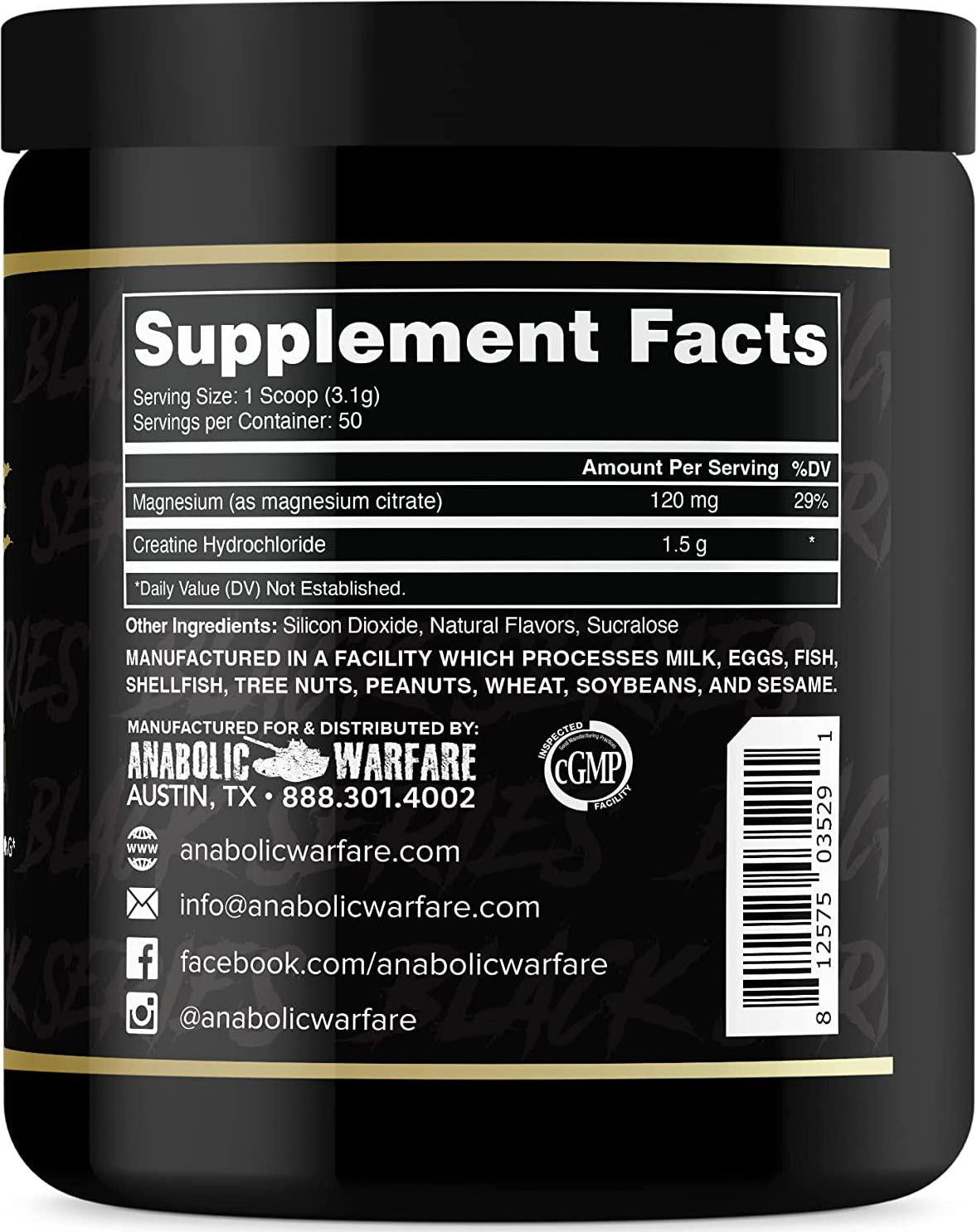 Creatine Carnage by Anabolic Warfare Creatine Powder to Help Build Lean Muscle and Aid Endurance and Stamina (Natural Flavor 50 Servings)