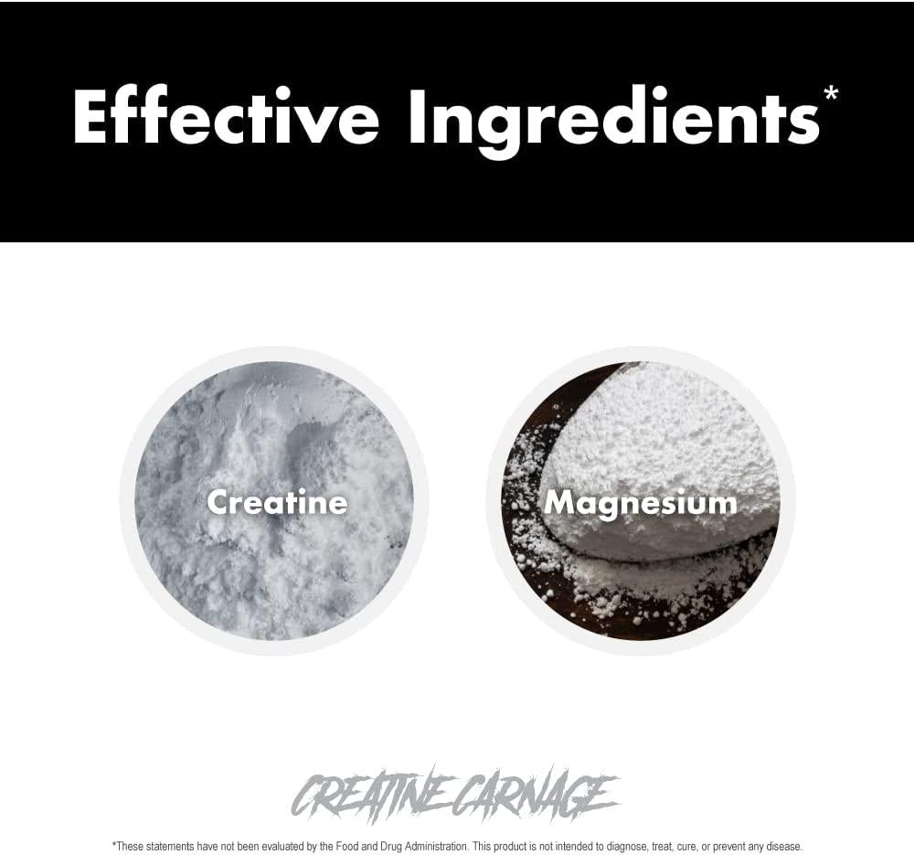 Creatine Carnage by Anabolic Warfare Creatine Powder to Help Build Lean Muscle and Aid Endurance and Stamina (Natural Flavor 50 Servings)