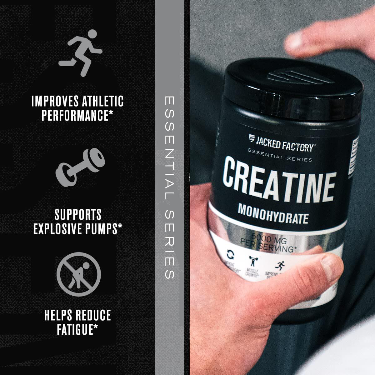 Creatine Monohydrate Powder 5g - Premium Creatine Supplement for Muscle Growth, Increased Strength, Enhanced Energy Output and Improved Athletic Performance - 85 Servings, Unflavored