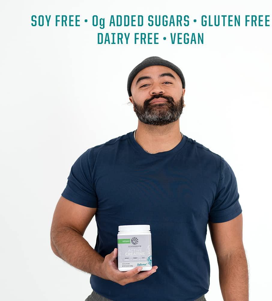 Creatine Monohydrate Powder | Muscle Building Pre Workout Vegan Keto Friendly Micronized and Easily Mixes 300g Tub (60 Serve) Active Creatine by Sunwarrior