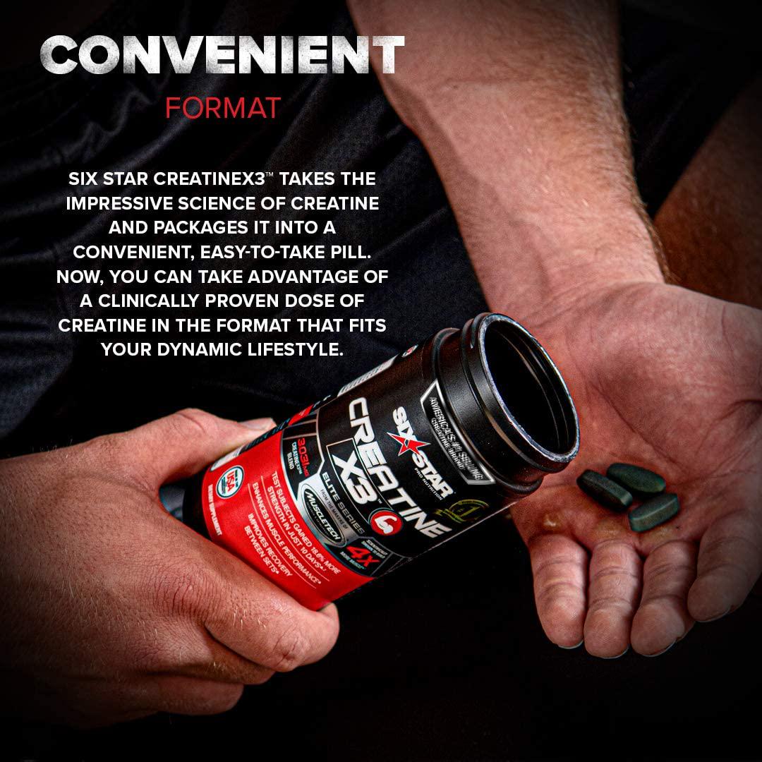 Creatine Pills | Six Star Post Workout X3 Creatine Capsules | Creatine Monohydrate Blend | Muscle Recovery and Muscle Builder for Men and Women | Creatine Supplements | Creatina Monohidratada, 20 Servings