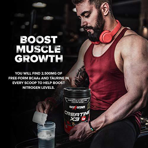 Creatine Powder | Six Star Creatine X3 | Creatine HCl + Creatine Monohydrate Powder | Muscle Builder and Muscle Recovery Workout Supplement | Creatine Supplements | Fruit Punch (35 Servings)
