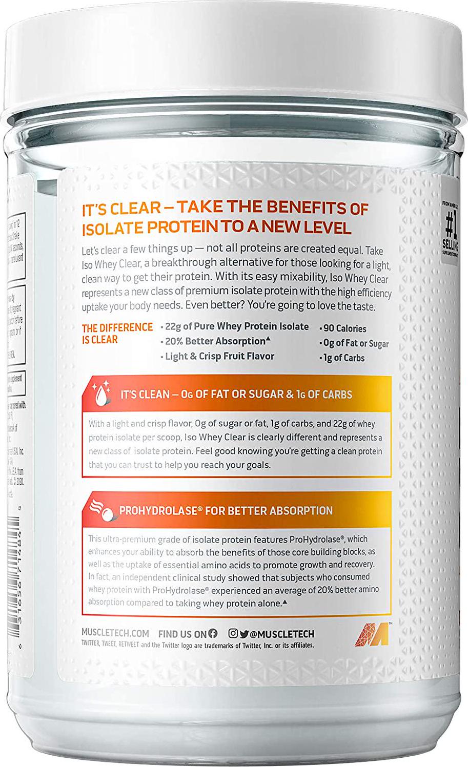 Creatine + Whey Protein Isolate Bundle - MuscleTech Platinum Creatine + MuscleTech Iso Whey Clear, Orange