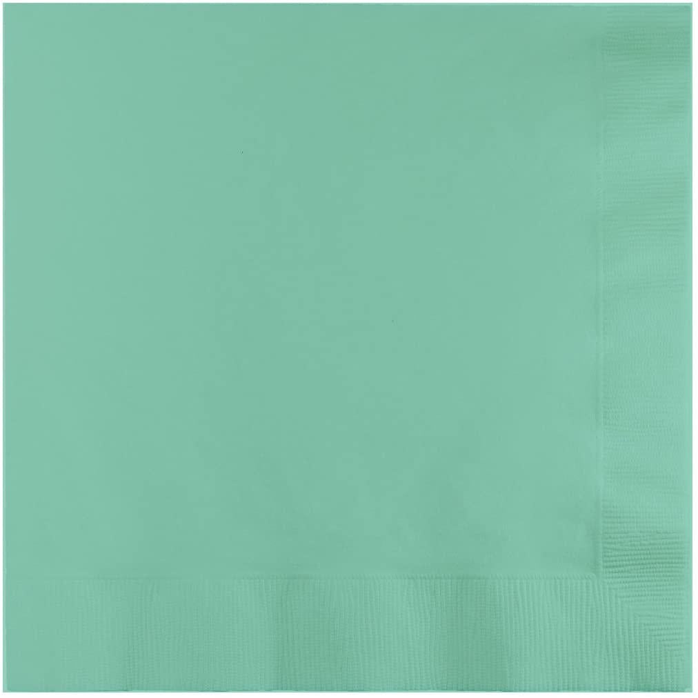 Creative Converting 3-Ply Fresh Mint Lunch Napkin, 6.5 x 6.5 , Green