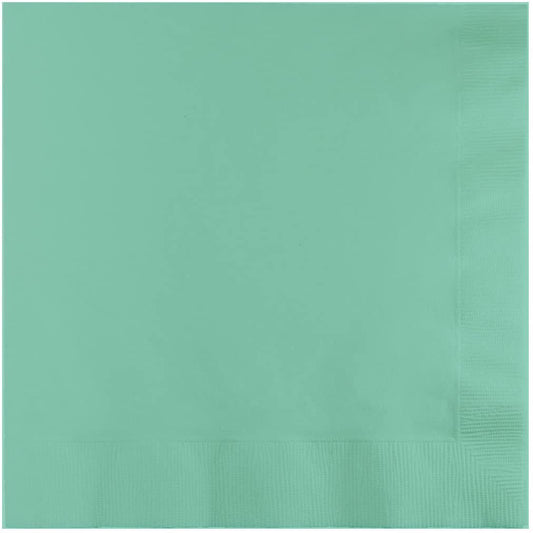 Creative Converting 3-Ply Fresh Mint Lunch Napkin, 6.5 x 6.5 , Green