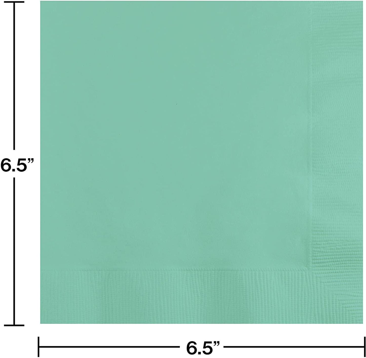 Creative Converting 3-Ply Fresh Mint Lunch Napkin, 6.5 x 6.5 , Green