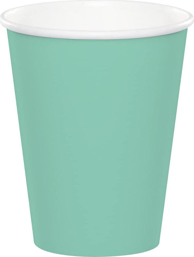 Creative Converting Fresh Mint Paper Cups Party Supplies, Multicolor, 9 oz