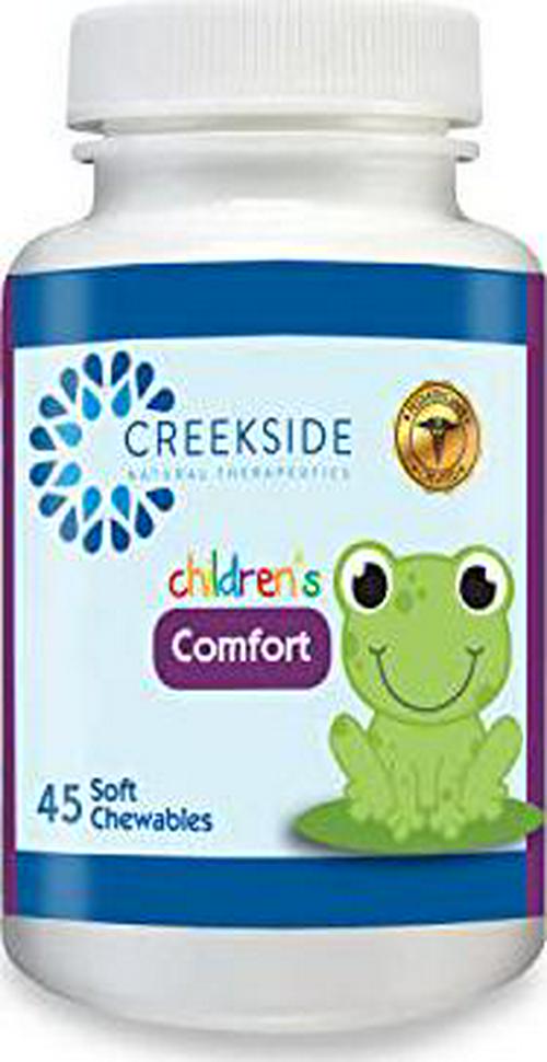 Creekside Naturals Children's Comfort with P5P, L5-HTP, Passionflower, Zinc, Pediatrician Formulated, Zero Sugar, Vegan, Berry Flavor, 45 Soft Chewables
