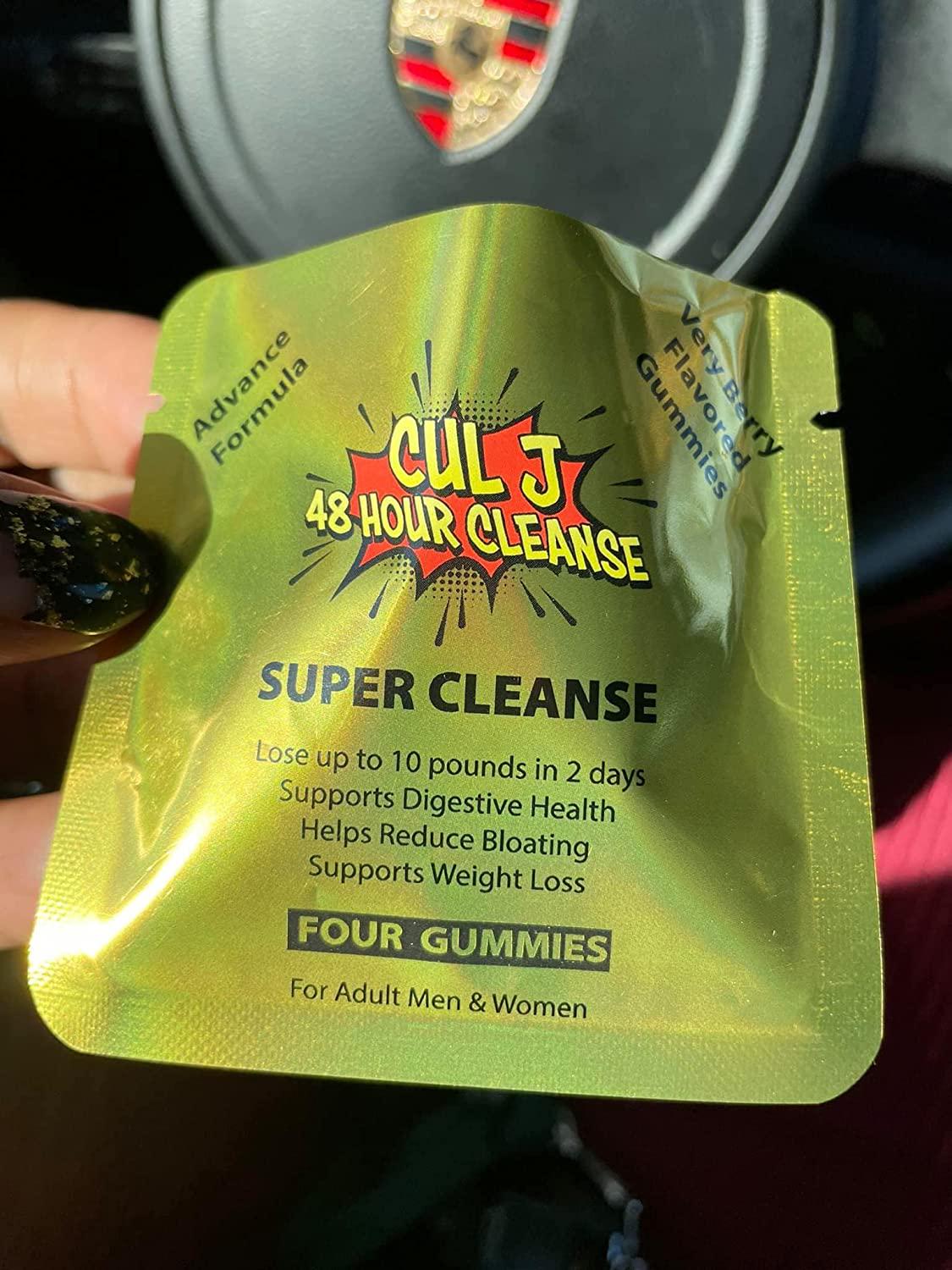 Cul J 48 Hour Gummy Cleanse Metallic Gold Small packet with 4 gummies