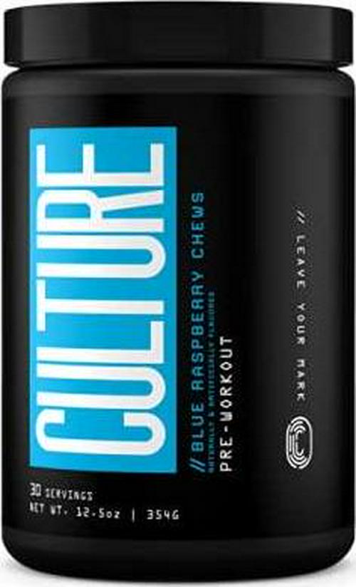 Culture Supps by Steve Cook Pre-Workout Blue Raspberry Chews - 30 Servings