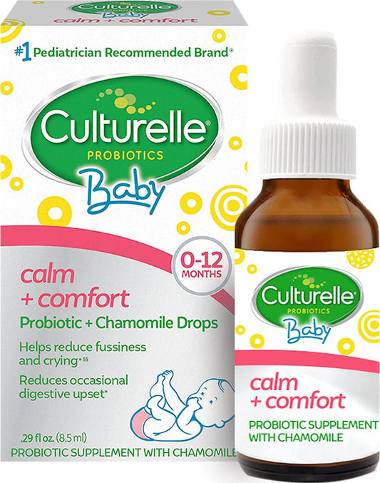 Culturelle Baby Calm + Comfort Probiotics + Chamomile Drops | Helps Reduce Occasional Infant Digestive Upset, 0.29 fl. oz. Drops