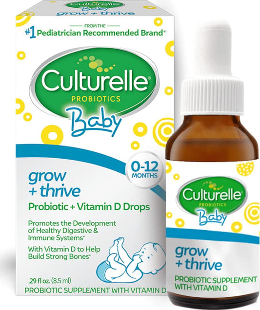 Culturelle Baby Grow + Thrive Probiotics + Vitamin D Drops | Supplements Good Bacteria Found in Breast Milk | Helps Promote a Healthy Immune System and Develop a Healthy Digestive System* | .30 fl. oz.