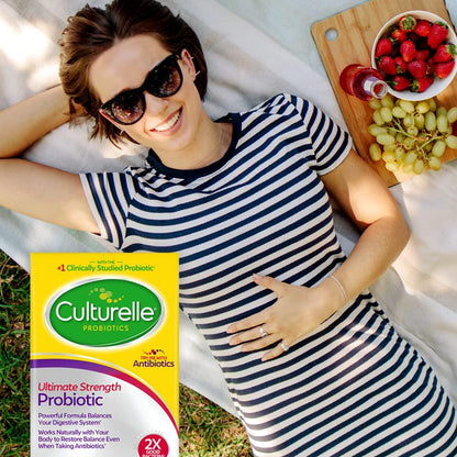 Culturelle Extra Strength Digestive Health Daily Formula, One Per Day Dietary Supplement, Contains 100% Naturally Sourced Lactobacillus GG –The Most Clinically Studied Probiotic†, 20 Count