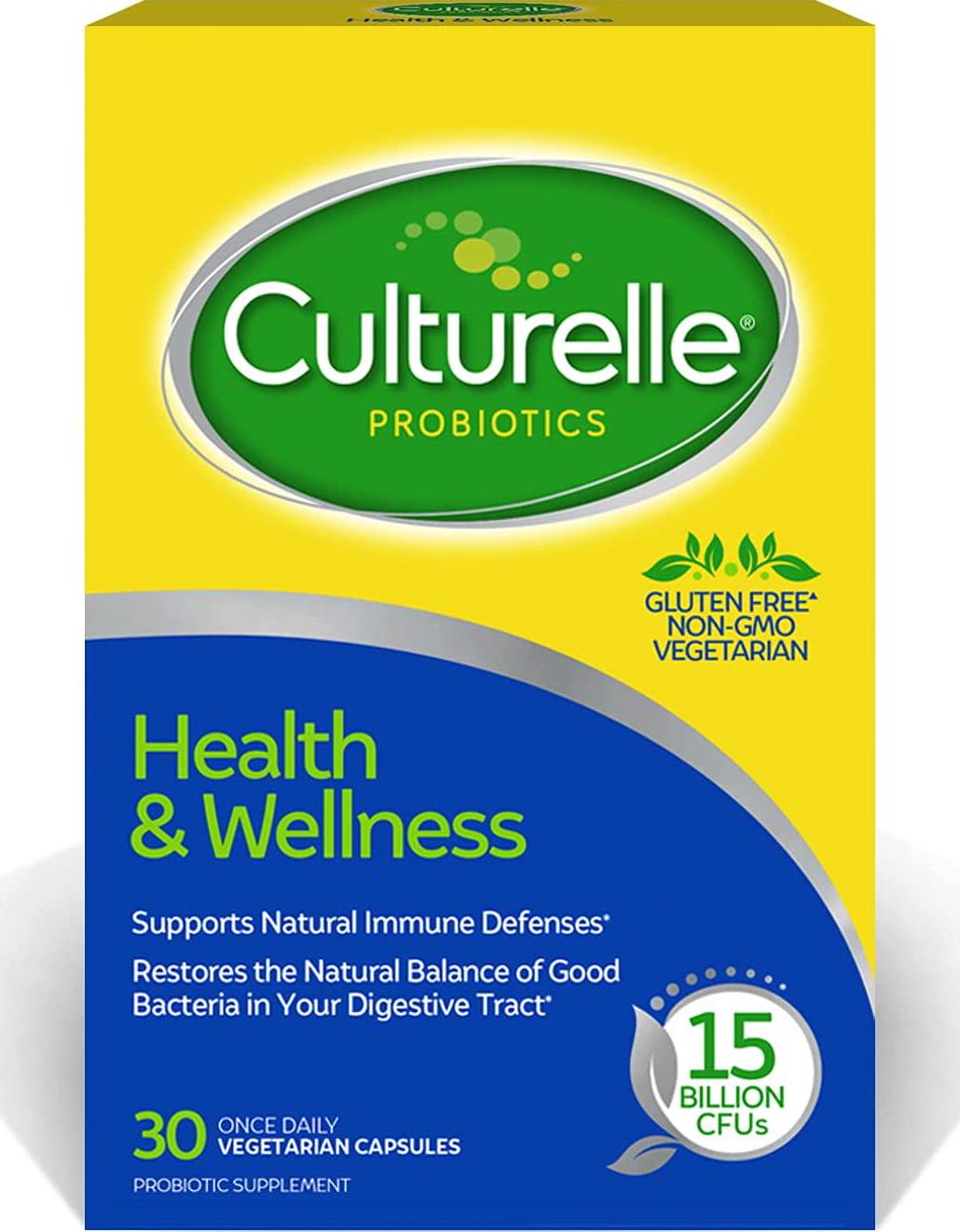 Culturelle Health and Wellness Probiotic Vegetarian Capsules 30 ea