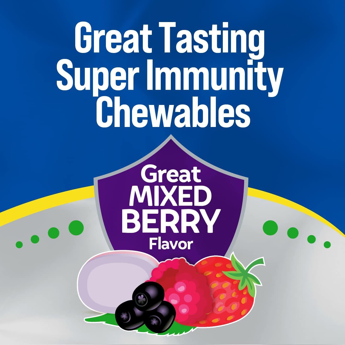 Culturelle Immune Defense, Probiotic + Elderberry, Vitamin C and Zinc, Immune Support for Adults, Mixed Berry Chewables, 28 CT