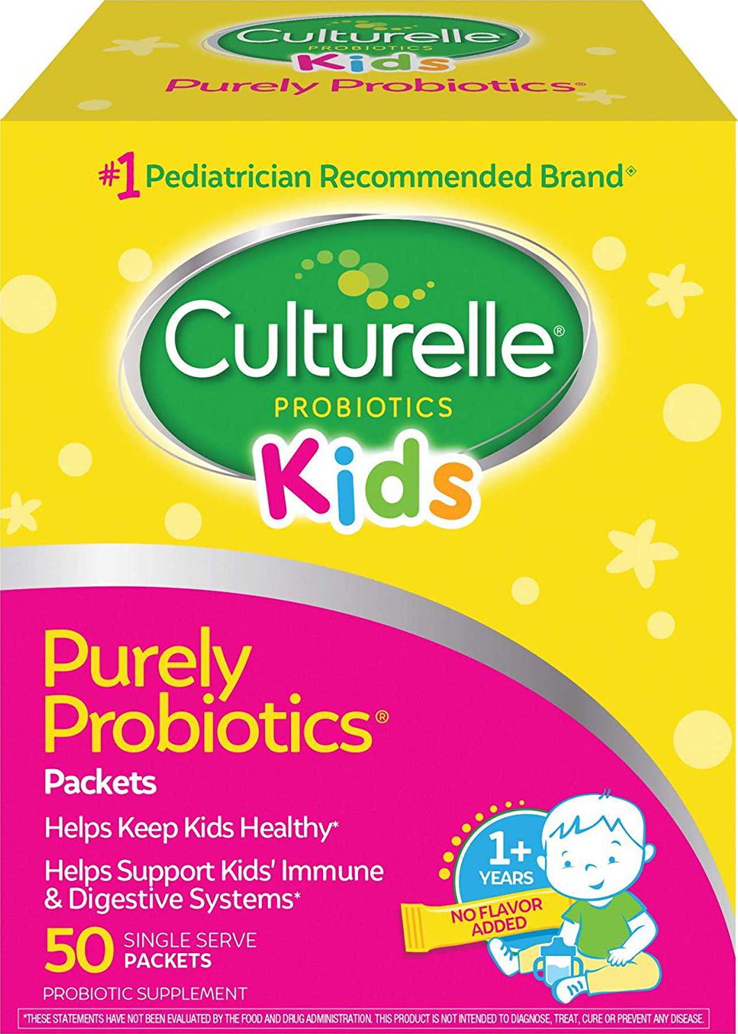 Culturelle Kids Packets Daily Probiotic Formula, One Per Day Dietary Supplement, Contains 100% Naturally Sourced Lactobacillus GG –The Most Clinically Studied Probiotic†, 50 Count (packaging may vary)