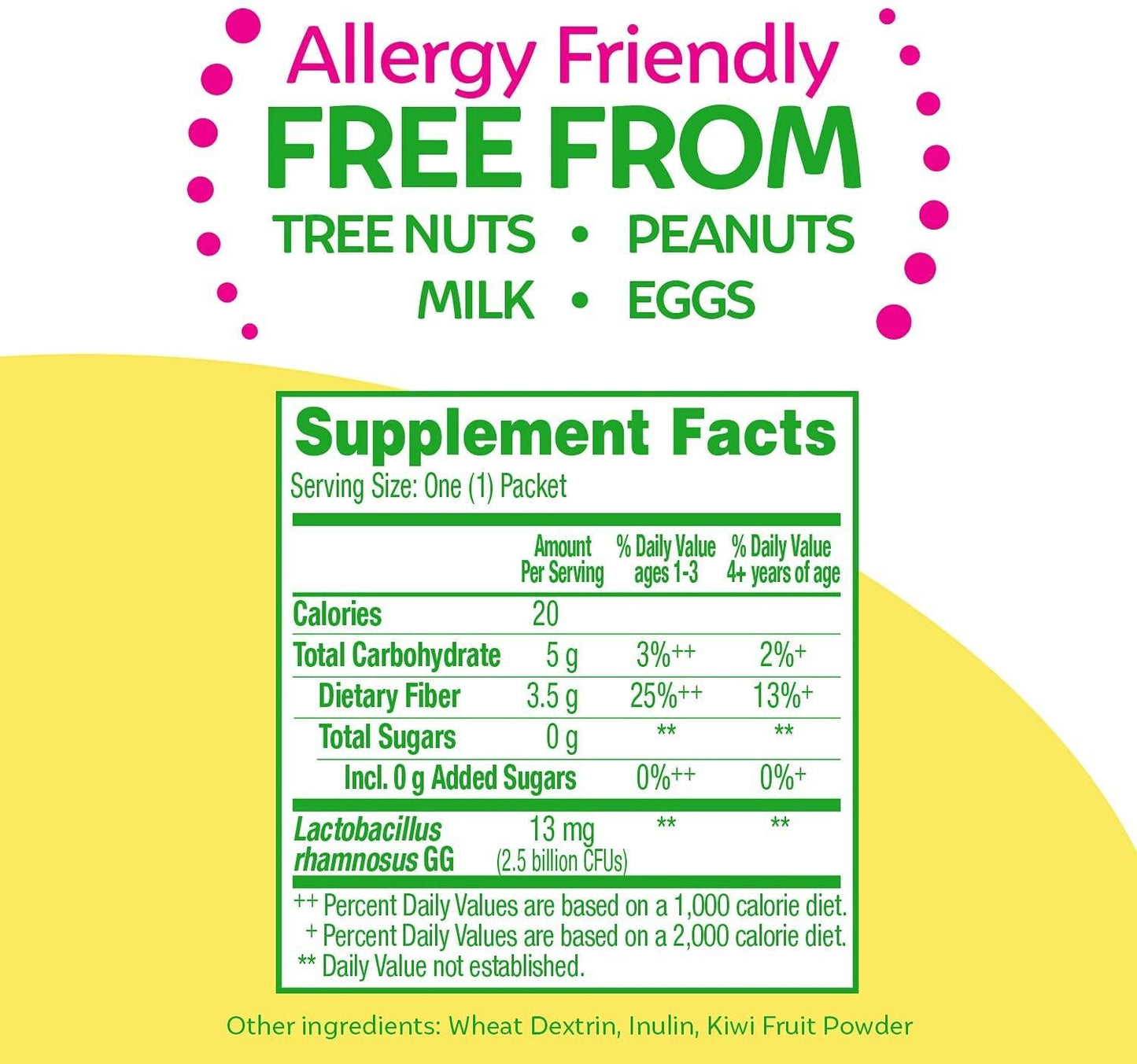 Culturelle Kids Regularity Probiotic and Fiber Dietary Supplement | Helps Restore Regularity and Keeps Kids' Digestive Systems Running Smoothly* | Works Naturally with Child'S Body* | 60 Single Packets