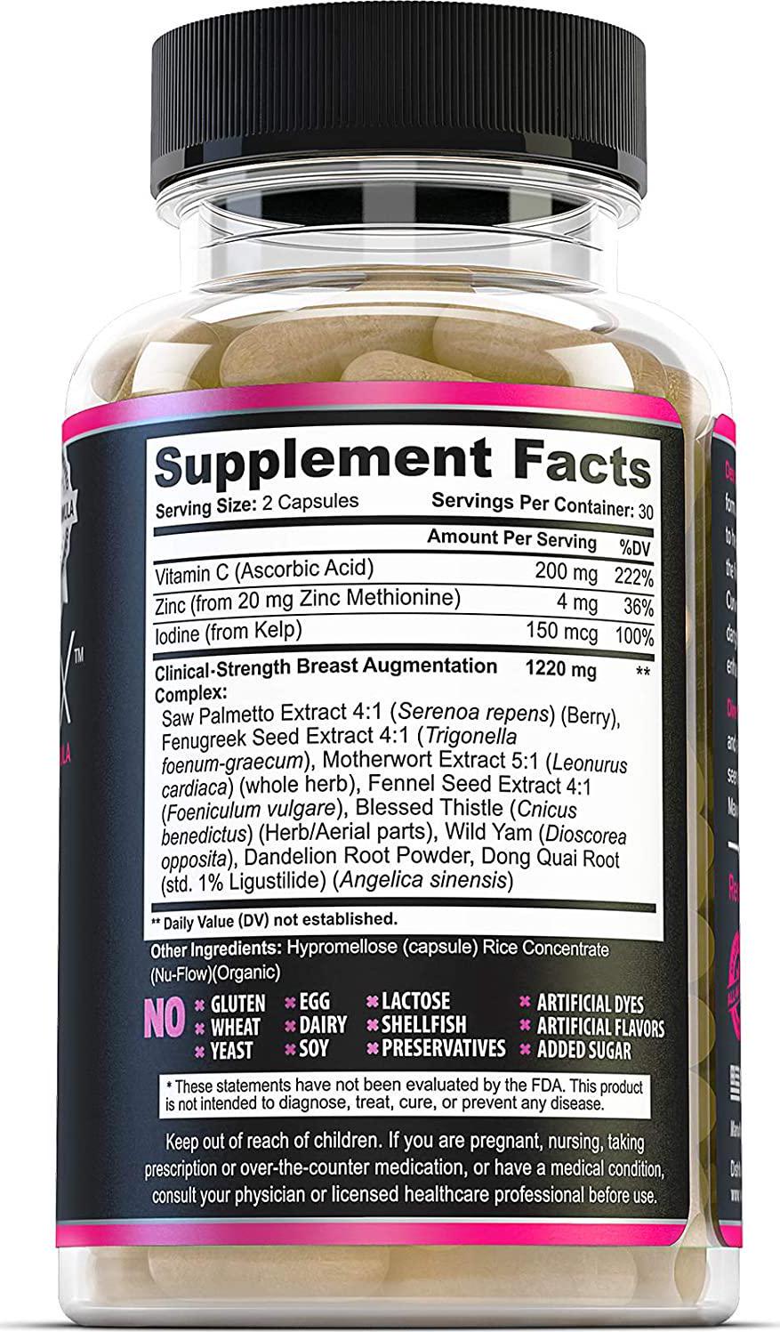 Curvinexx (3 Bottles): The Ultimate Natural Breast Growth and Enhancement Pills | Enlargement Supplement to Boost Your Confidence and Your Curves | With Fenugreek, Blessed Thistle and Dong Quai, 60 Caps