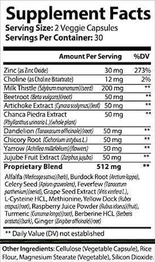 Cycle Protection | Premium Liver Support Supplement for Bodybuilders, Weightlifters, and Athletes | with Milk Thistle, Zinc, Dandelion, Berberine, and More | 60 Capsules