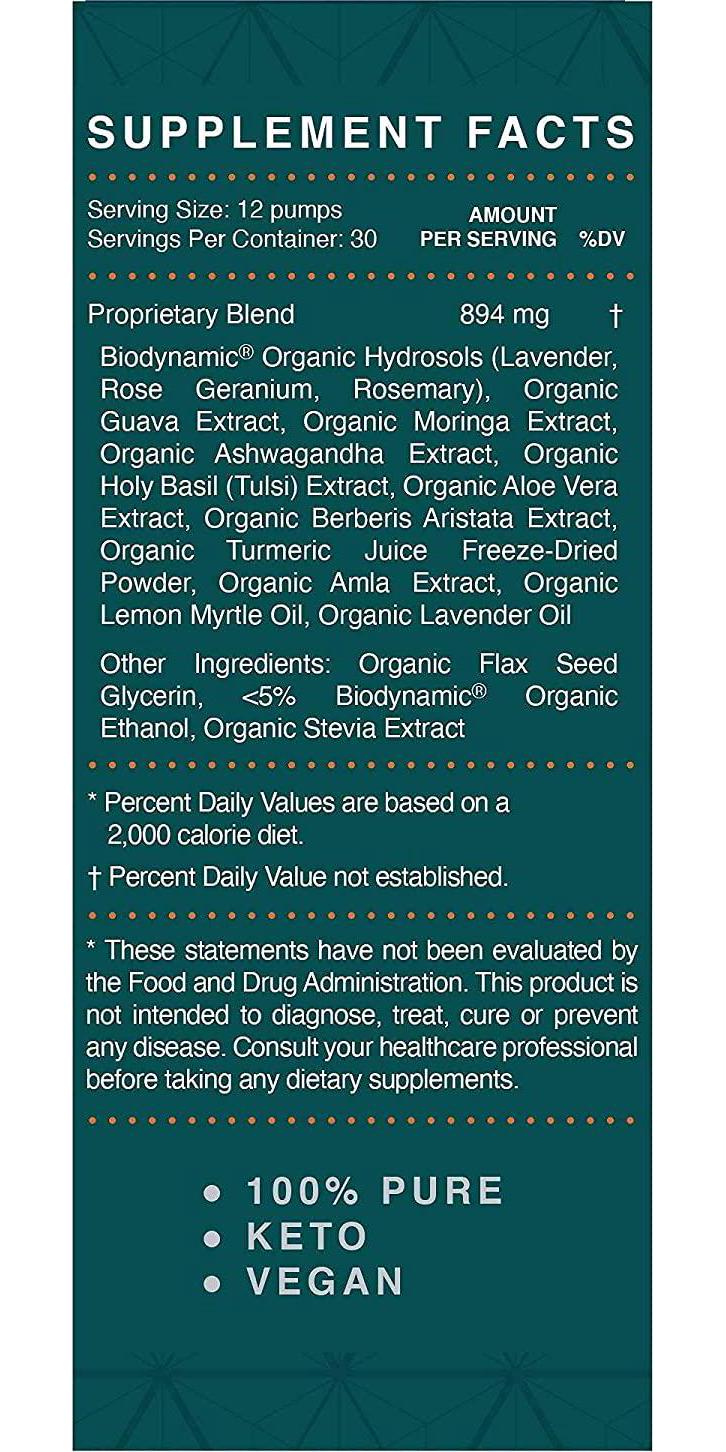 Cymbiotika Adrenal Super Tonic Zinc, Ashwagandha, Lavender, Holy Basil, Moringa Stress and Anxiety + Immune Support Supplement Vegan, Keto, Gluten Free - Berry Flavor