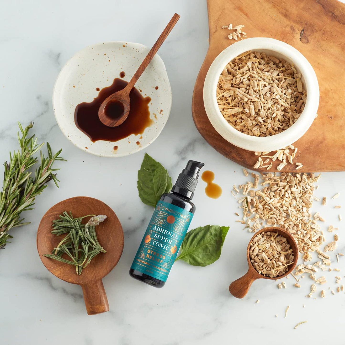 Cymbiotika Adrenal Super Tonic Zinc, Ashwagandha, Lavender, Holy Basil, Moringa Stress and Anxiety + Immune Support Supplement Vegan, Keto, Gluten Free - Berry Flavor