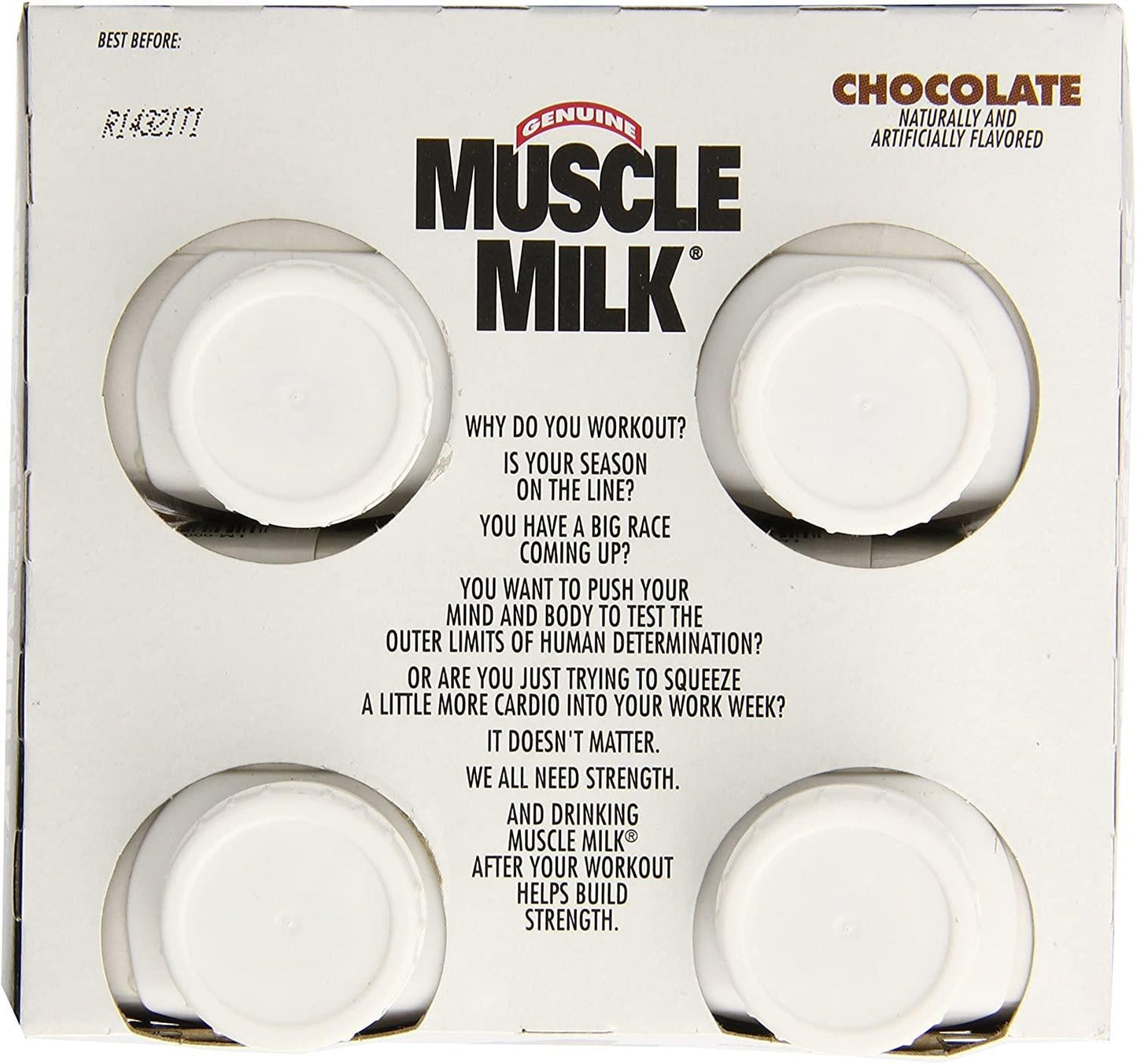 Cytosport Muscle Milk Genuine Ready-to-Drink Supplement, Chocolate, 4 Count