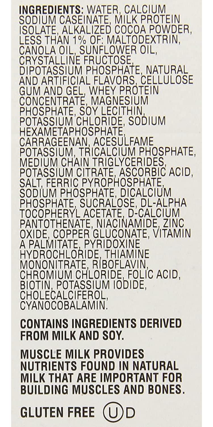 Cytosport Muscle Milk Genuine Ready-to-Drink Supplement, Chocolate, 4 Count