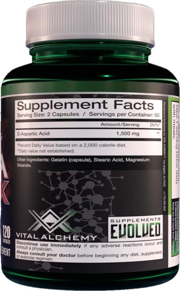 DAA Max D-Aspartic Acid by Vital Alchemy Supplements