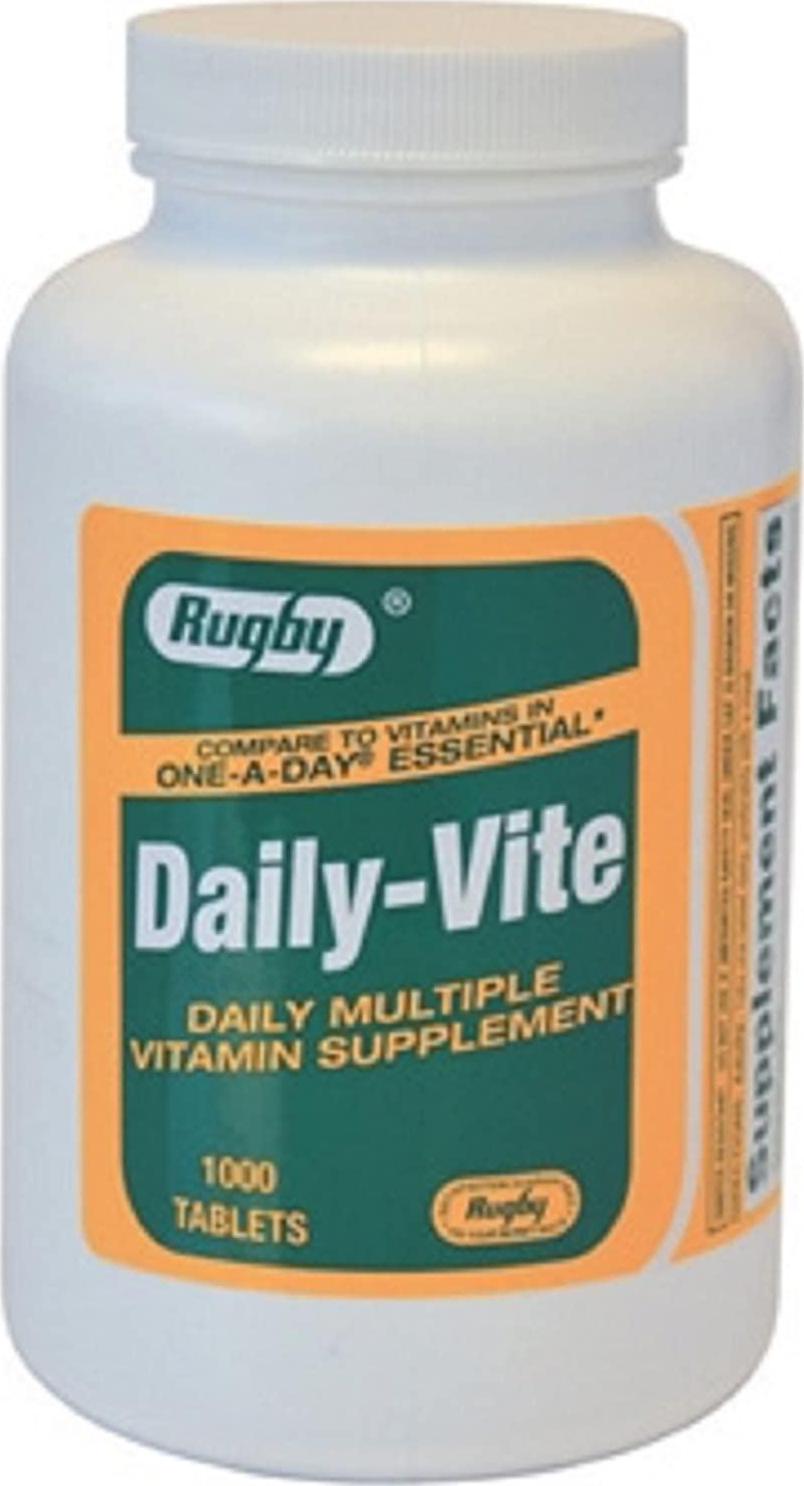 DAILY VITE TAB ASCORBIC ACID-60 MG Red 1000 TABLETS UPC 005363547100