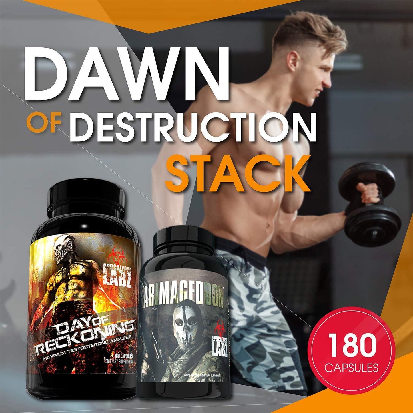 DAY OF RECKONING - NATURAL TESTOSTERONE BOOSTER, SUPPLEMENT NATURAL ENERGY, LEAN MUSCLE GROWTH, PROMOTE FAT LOSS, INCREASE MALE PERFORMANCE