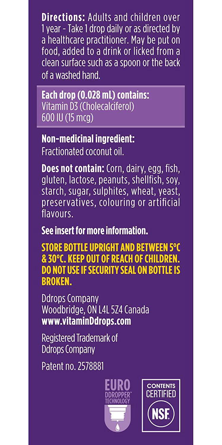 DDROPS Ddrops 600 Iu Booster, 5 ML