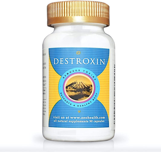 DESTROXIN | Zeolite Capsules with B-12 and Calcium (90 Count) | Naturally Supports Cellular Detox, Optimal Energy, and Upset Stomach Relief | Body Alkalinity and pH Increaser