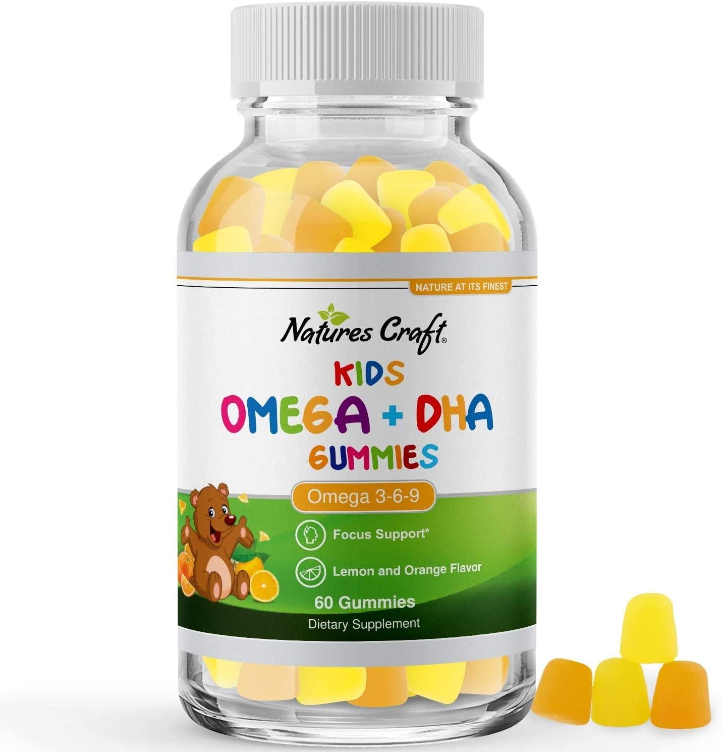 DHA Omega 3 Gummies for Kids - Algae Omega 3 Fish Oil for Kids Gummy Vitamins with Omega 3 Fatty Acids - Kids Fish Oil Omega 3 6 9 EPA DHA Supplements for Brain Booster and Childrens Sleep Aid