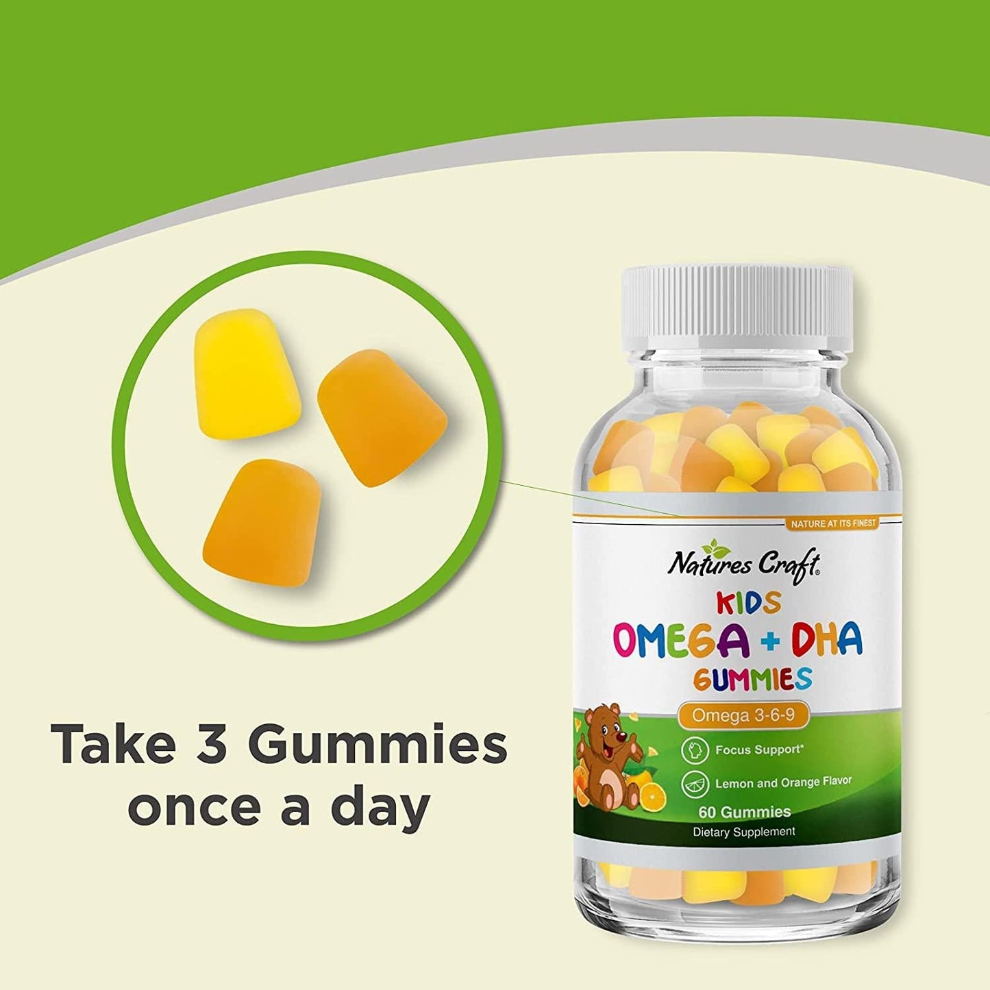 DHA Omega 3 Gummies for Kids - Algae Omega 3 Fish Oil for Kids Gummy Vitamins with Omega 3 Fatty Acids - Kids Fish Oil Omega 3 6 9 EPA DHA Supplements for Brain Booster and Childrens Sleep Aid