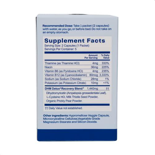 DHM Detox, No Days Wasted, 30 Servings - Take During Evening for Better Next Day and Recovery