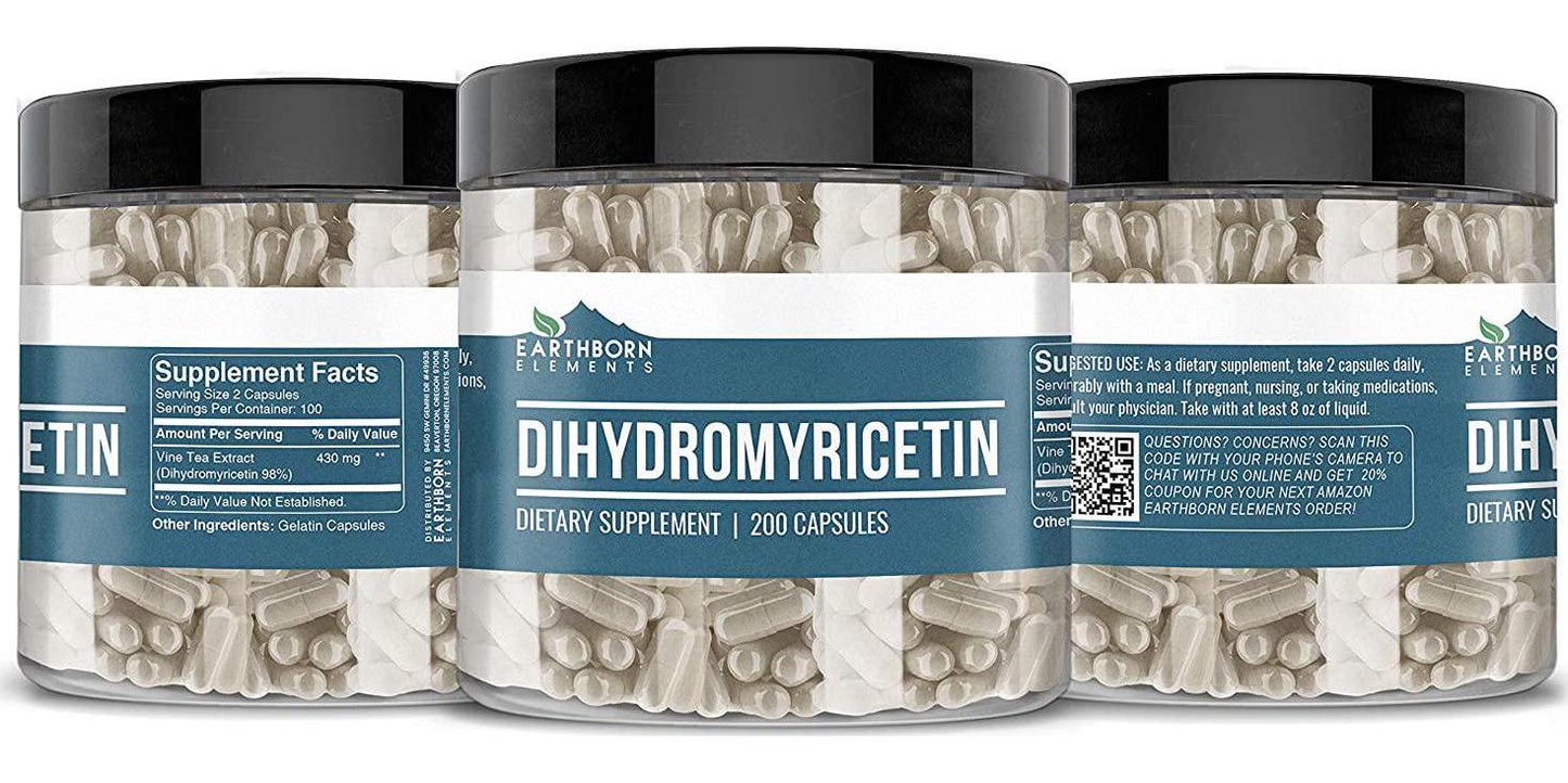 DHM Dihydromyricetin (200 Caps, 430 Mg Serving) Alcohol Consumption Support, All Natural and Gluten Free