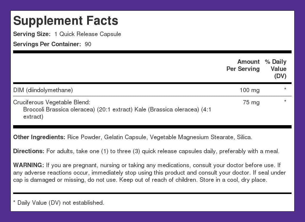 DIM 100mg 90 Capsules