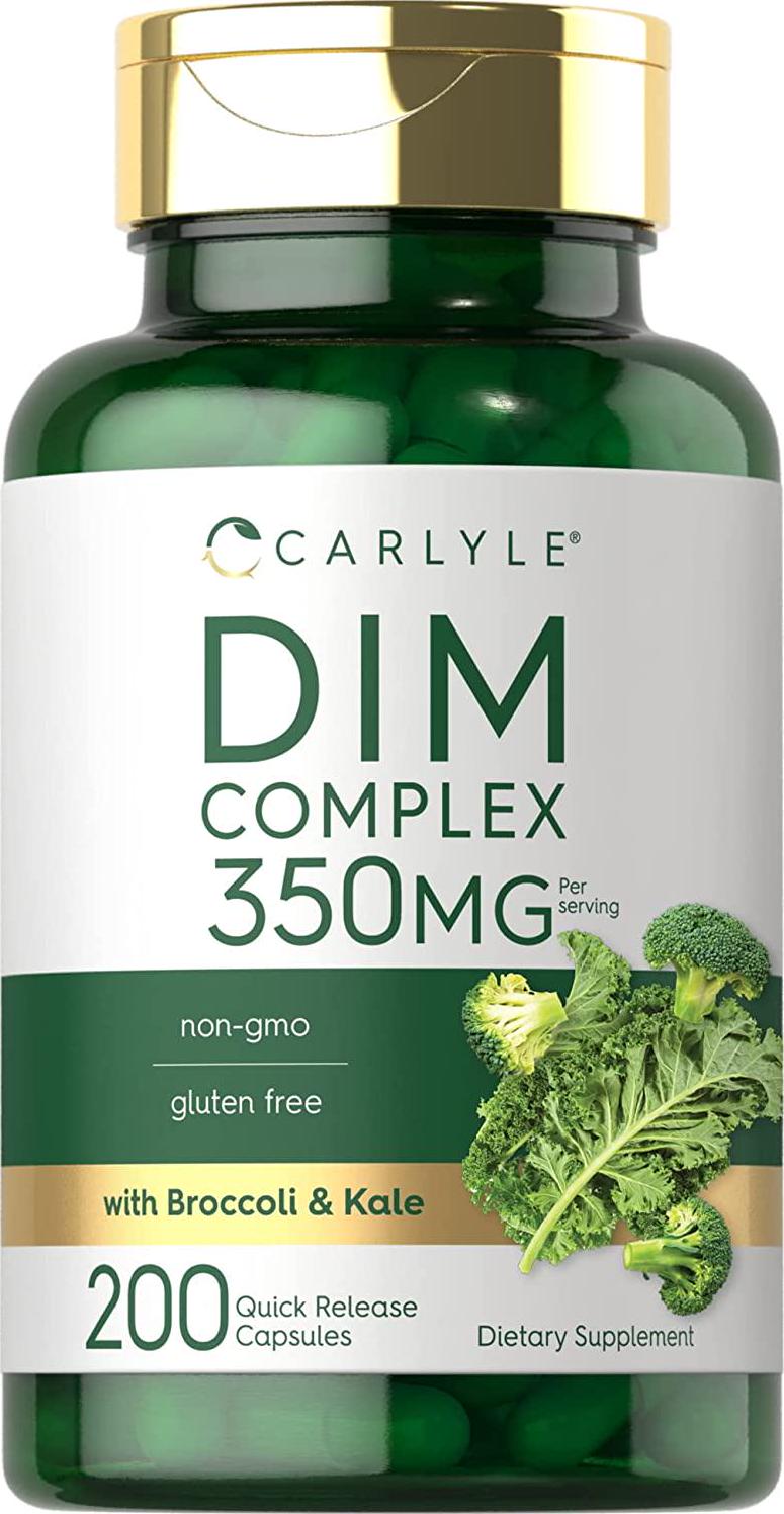 DIM Supplement | 350mg | 200 Count | Vegetarian, Non-GMO and Gluten Free Complex | by Carlyle