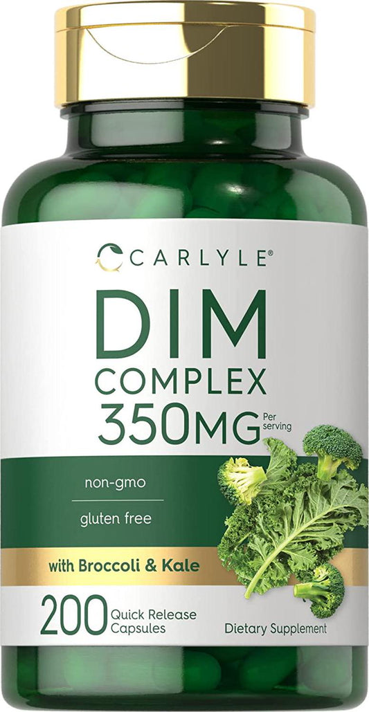 DIM Supplement | 350mg | 200 Count | Vegetarian, Non-GMO and Gluten Free Complex | by Carlyle