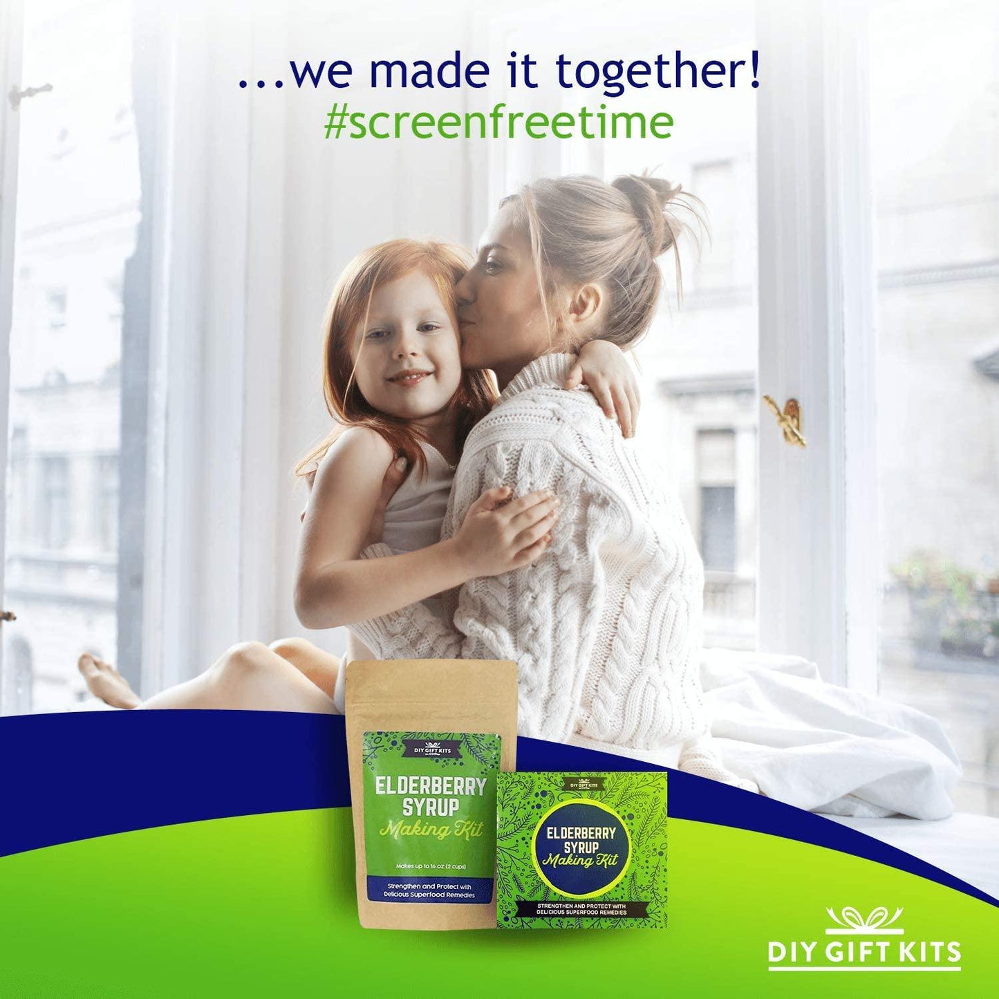 DIY Gift Kits Organic Elderberry Syrup Kit, 4 Herbal Recipe Pack Makes 25+ Servings