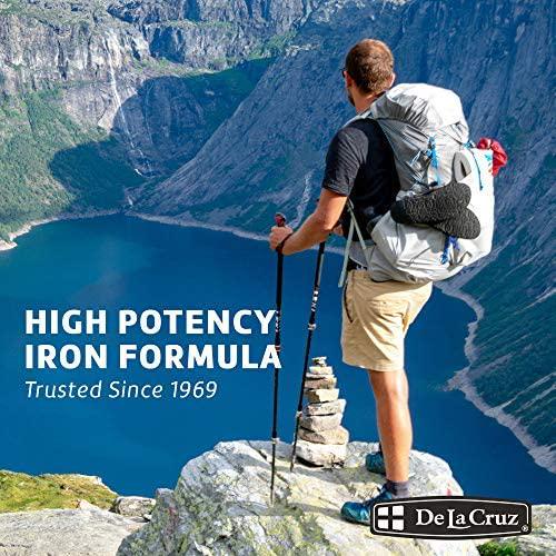 DLC Laboratories Globulo Rojo, Liquid Dietary Supplement with High Potency Iron and B12 Vitamin to support Red Blood Cell Formation, Fortified with Niacin, Riboflavin and Thiamin, 16 FL Oz, Bottle