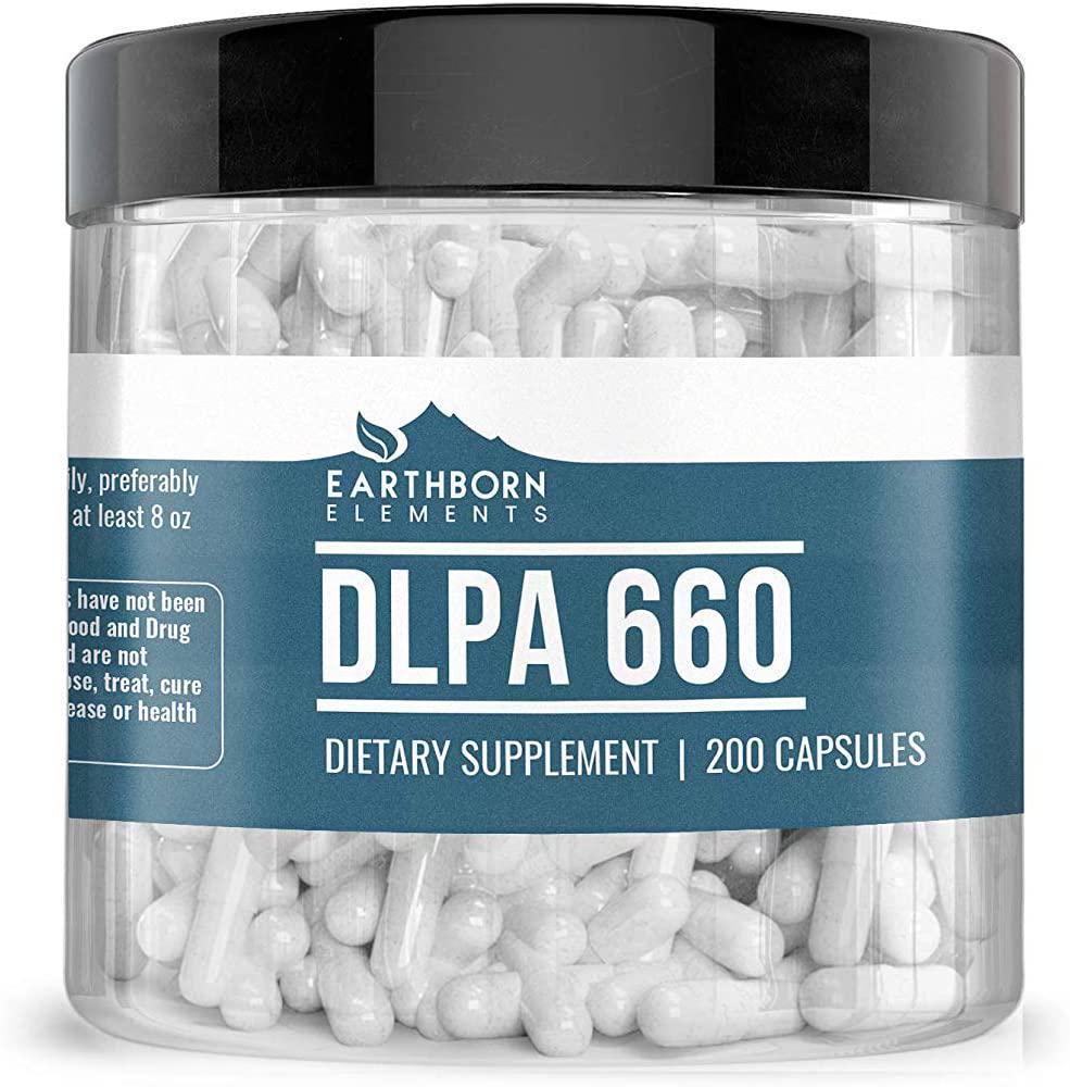 DLPA, 200 Capsules 660mg Serving, Gluten-Free, Made in USA, Naturally Sourced and Potent DL-Phenylalanine Amino Acid with No Additives, Lab-Tested for Purity, Satisfaction Guaranteed
