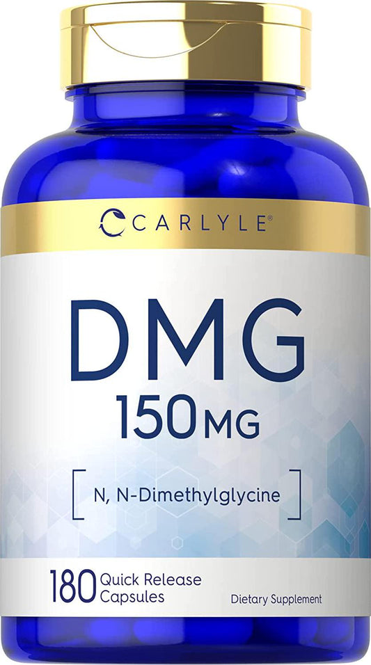 DMG Supplement | 150 mg 180 Capsules | N-Dimethylglycine | Vegetarian, Non-GMO, Gluten Free | by Carlyle