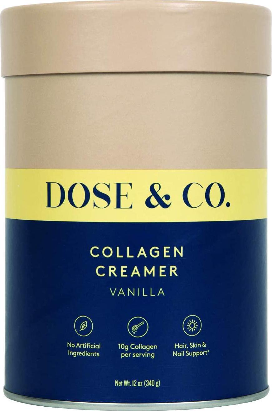 DOSE and CO Dose and Co Collagen Creamer (Vanilla) 340g - Non-GMO, Gluten Free, Sugar Free Collagen Peptides, (11203)