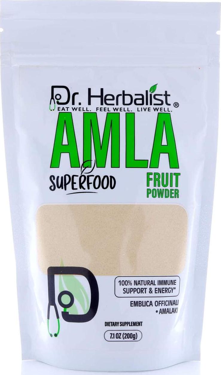DR. Herbalist | Amla Fruit Power 7.1 OZ (200g), Emblica Officinalis, Amalaki | for Immune Support and Energy