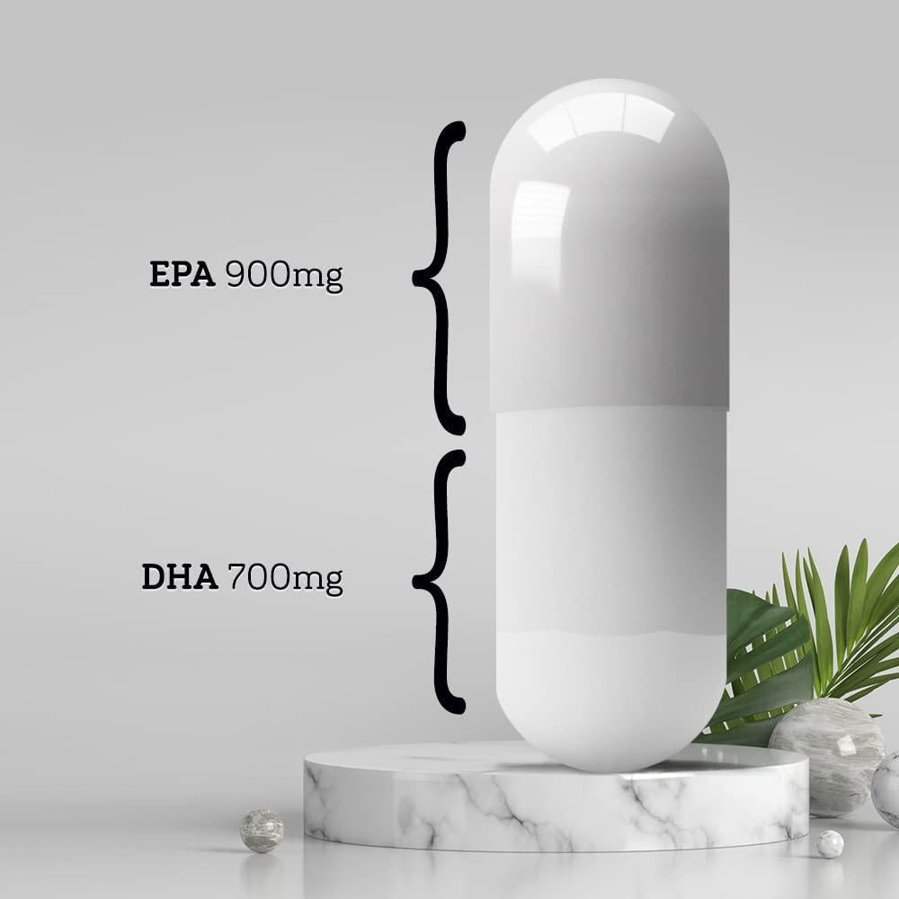 DSO Omega 3 Algae Supplement - 90 Capsules - Plant Based Fish Oil Vegan Supplement Alternative EPA and DHA Supplements - Heart Stress Relief and Weight Loss - Eco-Friendly Packaging - Made in The USA