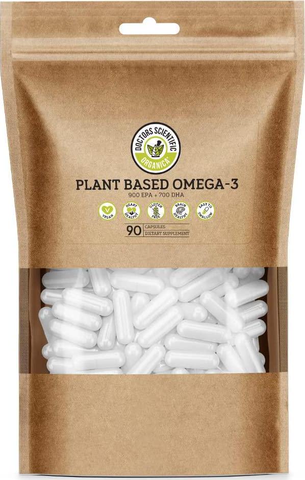 DSO Omega 3 Algae Supplement - 90 Capsules - Plant Based Fish Oil Vegan Supplement Alternative EPA and DHA Supplements - Heart Stress Relief and Weight Loss - Eco-Friendly Packaging - Made in The USA