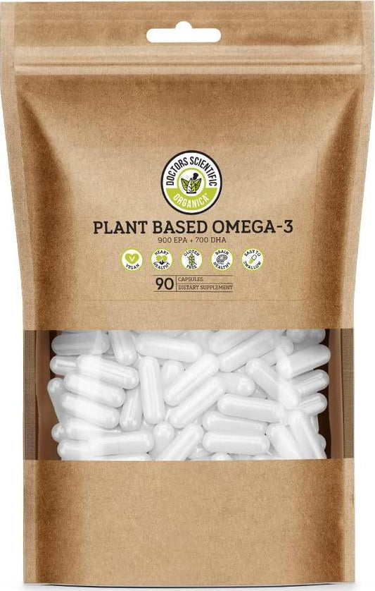 DSO Omega 3 Algae Supplement - 90 Capsules - Plant Based Fish Oil Vegan Supplement Alternative EPA and DHA Supplements - Heart Stress Relief and Weight Loss - Eco-Friendly Packaging - Made in The USA